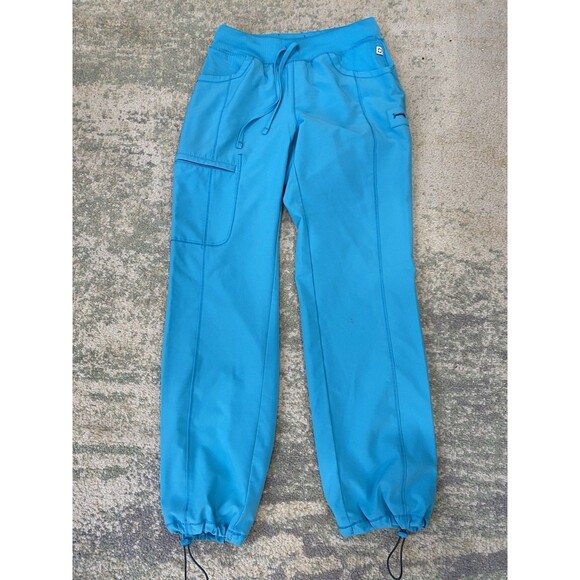 LOT (3) Scrubs Set Top Pants Beyond Scrubs Small/Med BLUE Pants (M) Shirts (S) - Picture 4 of 16